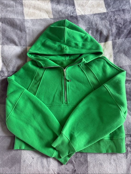 lululemon athletica Tops - lululemon athletica Bright Green Half-Zip Hoodie